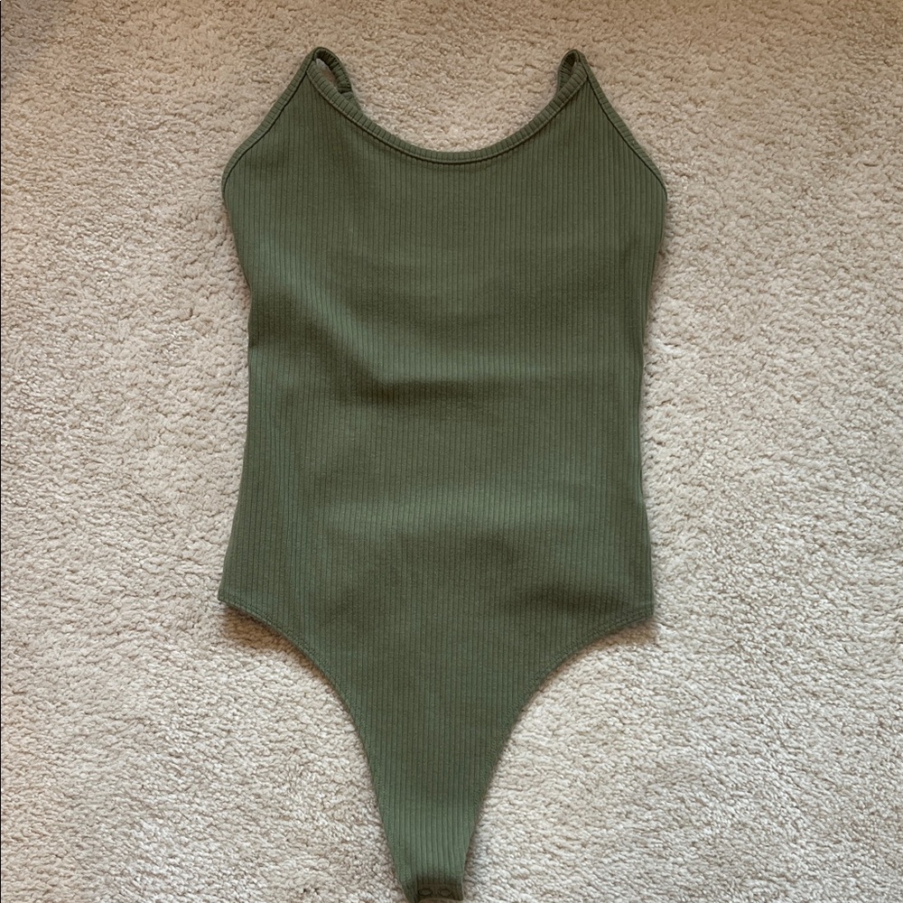 American Eagle Outfitters Olive Bodysuit